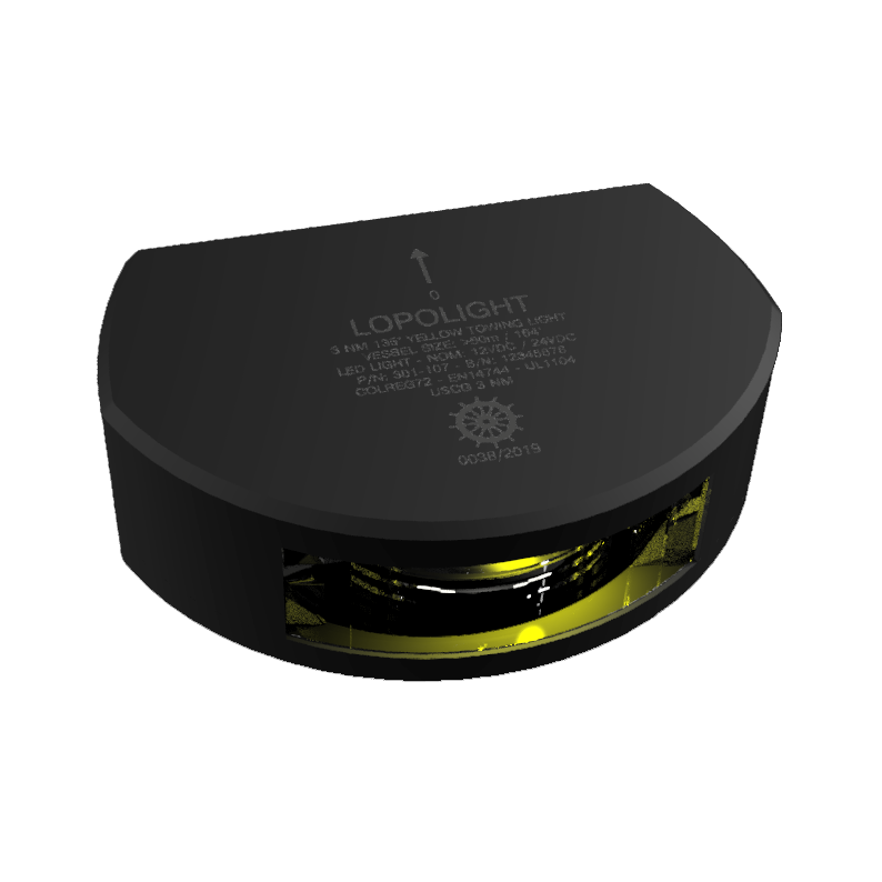 3nm yellow Towing, black anodized